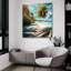  «Paradise Beach 5» par Rey Klimt, art mural en verre acrylique, 36 po x 36 po-991995593