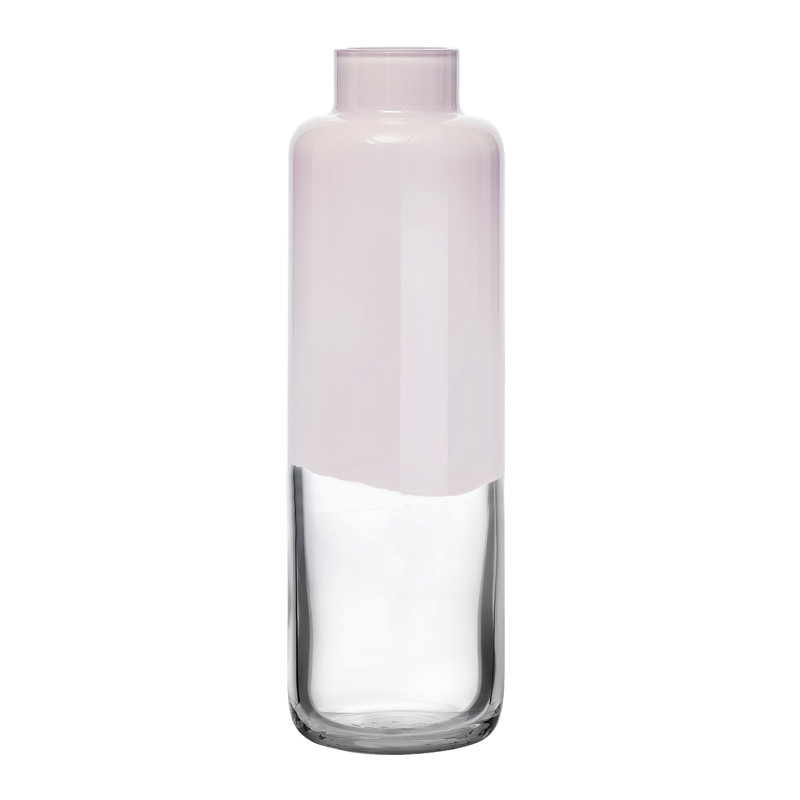 Magnolia Handmade Lead Free Crystal Table Vase, overall height- 11", Opal Pink