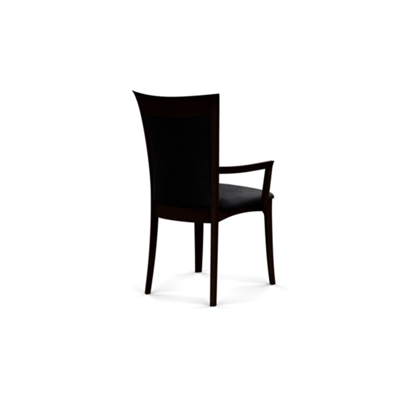 Morgan Upholstered Arm Chair, Smoke Cherry, Microseude Onyx