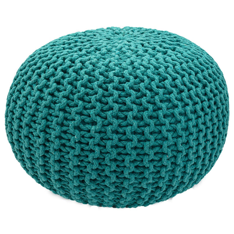 Iyana 55cm Wide Pouf Ottoman, Teal