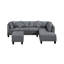 104.5" Upholstered Sofa,Chaise & Ottoman
