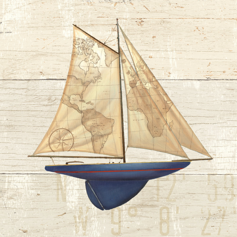 " Nautique I " by James Wiens, 12" H x 12" W  , No, Wrapped Canvas