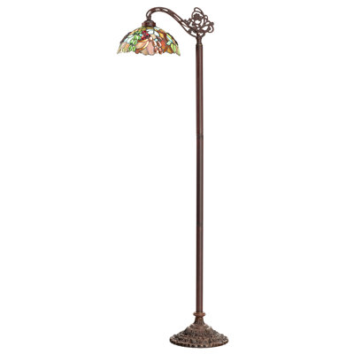 Base de chandelier brun 60 po H 60 po avec dôme en vitrail