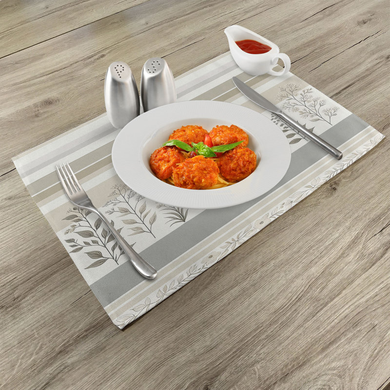 Polyester Striped Rectangle Placemat