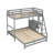 River Bunk Bed With Storage Drawers, Desk, And Shelves,  Solid Pine Wood And MDF-690606684-690606682