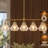 5-Light 43.3" Width Dimmable Linear Crackle Glass Kitchen Island Light