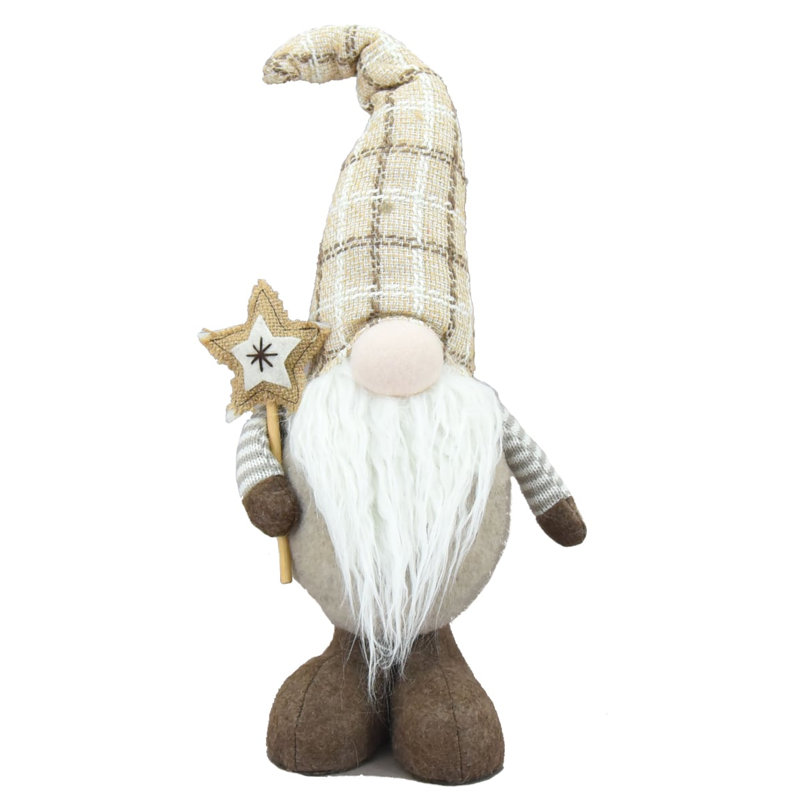 Figurine gnome tenant une baguette étoilée