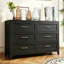 Commode 6 tiroirs à profil bas en acier pour chambre à coucher et petits espaces