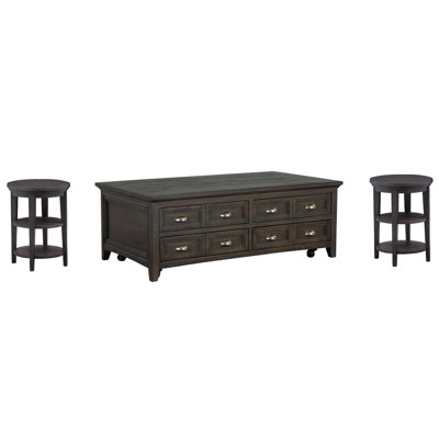 Liz Lift Top Storage Cocktail Table With 2 Accent End Table