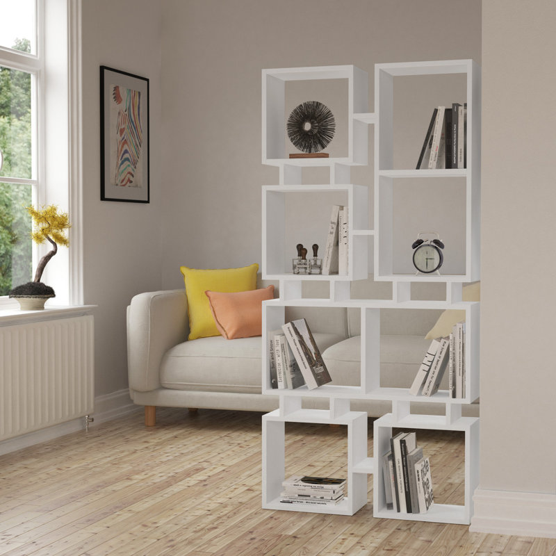 Codeah 167cm H x 79cm W Particle Board Geometric Bookcase