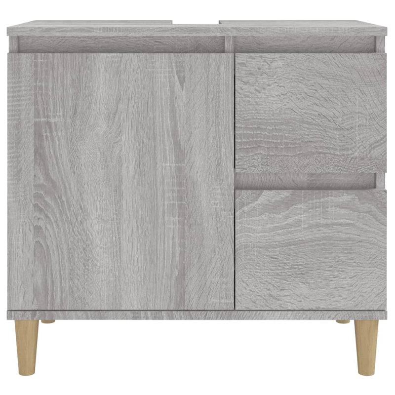 Lakra Bathroom Cabinet 65 x 33 x 60 cm Engineered Wood, Grey Sonoma