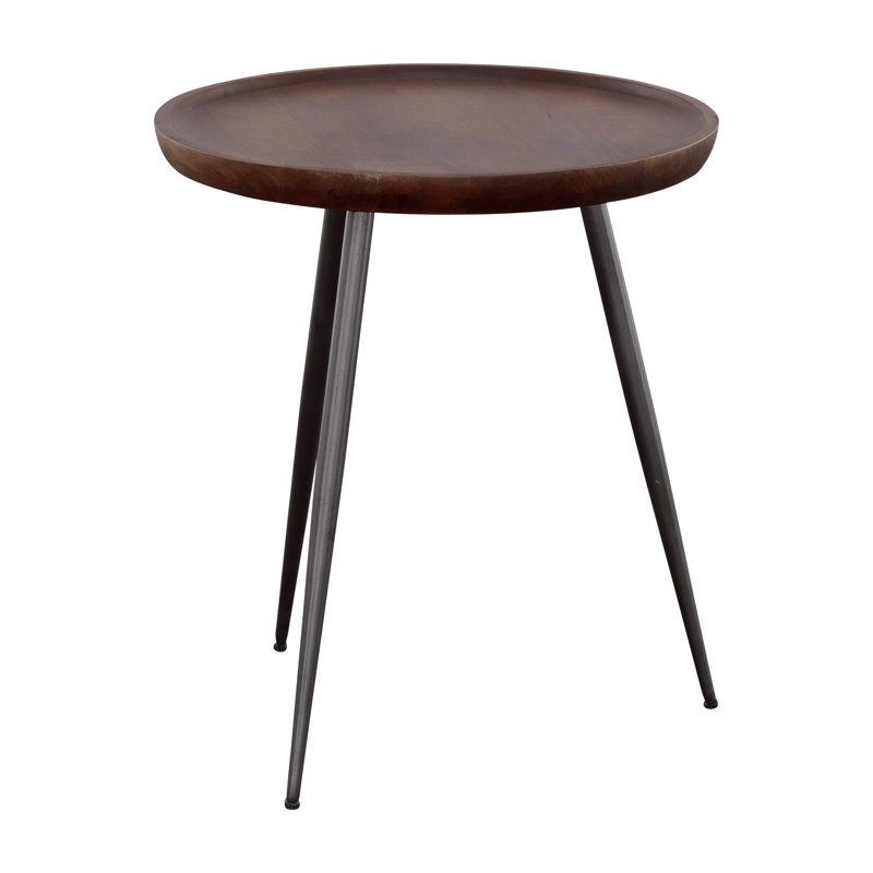 Purkey Solid Wood Tray Top End Table