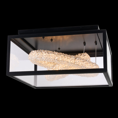 Plafonnier encastré d'extérieur noir mat (fluoro-carbone) Lina 1 LT Allegri