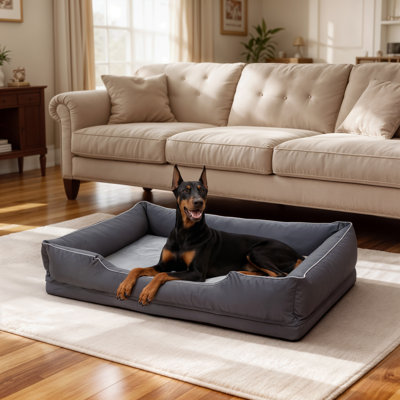5 lits pour chien orthopédiques imperméables avec housse amovible lavable, mousse de soutien