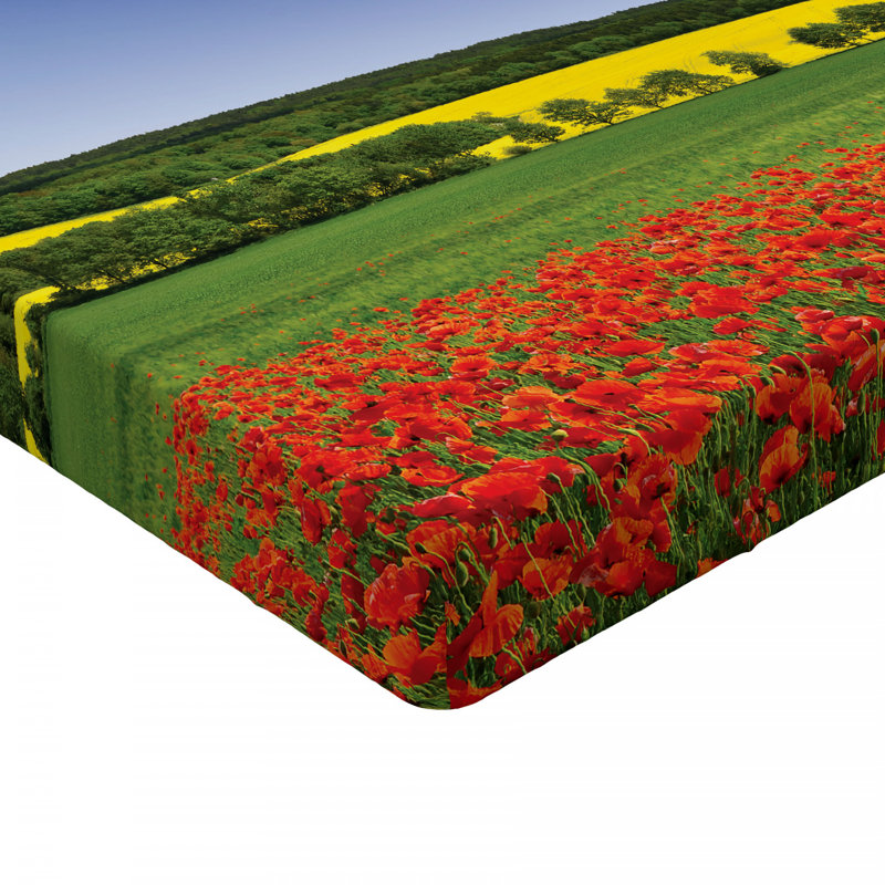 Microfiber Floral Fitted Sheet, Full Fitted Sheet