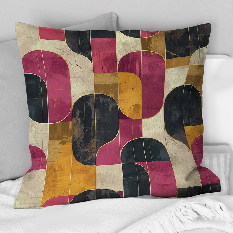 Coussin Fushia, H 16 po x l 16 po
