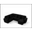 Canapé d'angle en velours côtelé ultra doux en forme de U de 103 pouces avec rangement et lit gigogne, table basse d'angle avec porte-gobelet et port USB