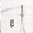 10 Inch Square Dual Shower Head System - Wall Mounted With Handheld Spray