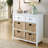 White 6-Drawer Console Cabinet