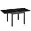 Lonza Extending Garden Table Outdoor 80/160x80x75 cm Black