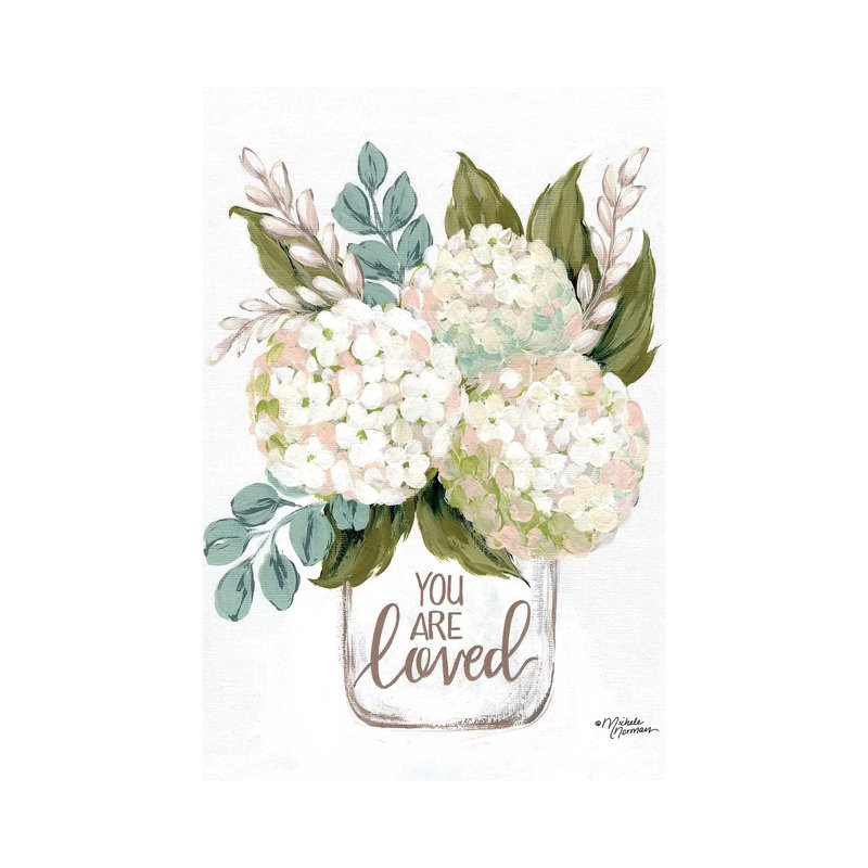 You Are Loved Flowers by Michele Norman - Wrapped Canvas Painting, 20.32 cm H x 30.48 cm W