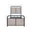 Structure de lit plateforme en métal avec revêtement en lin simple - choix de chambre à coucher moderne, solide et résistant au bruit, installation facile, s'adapte à tous les matelas, beige, tête de lit en tissu d'une capacité de poids de 250 lb