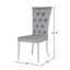 Ensemble de 2 chaises d'appoint rembourrées en velours, gris et chrome-150204374-150204368
