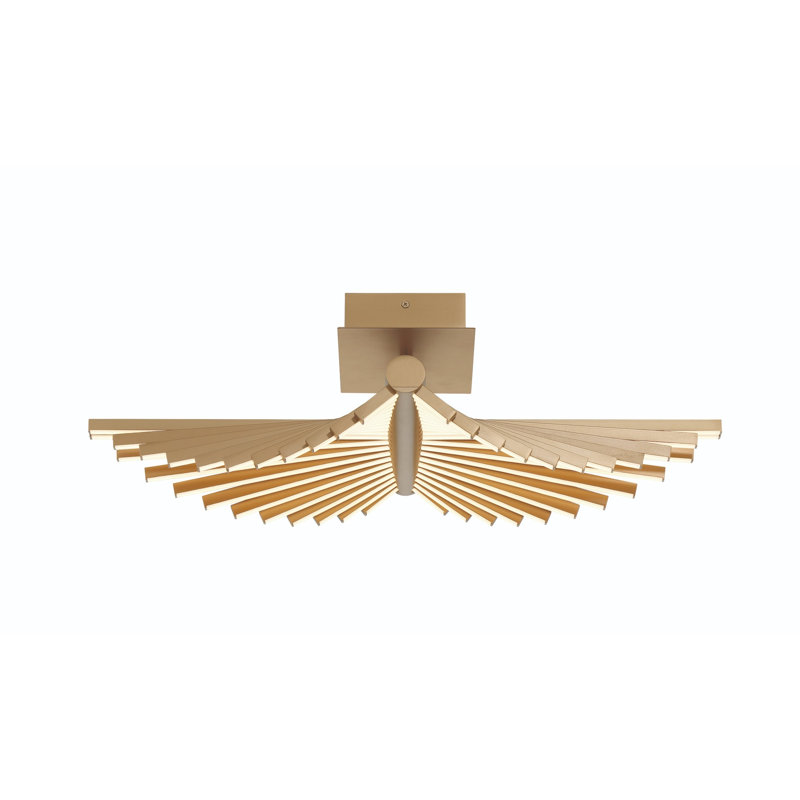 Seraph 1 Light 24.5" Flushmount, Gold