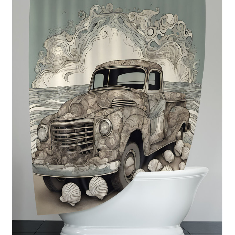 Rideau de douche Harishan, L 70 po x L 93 po