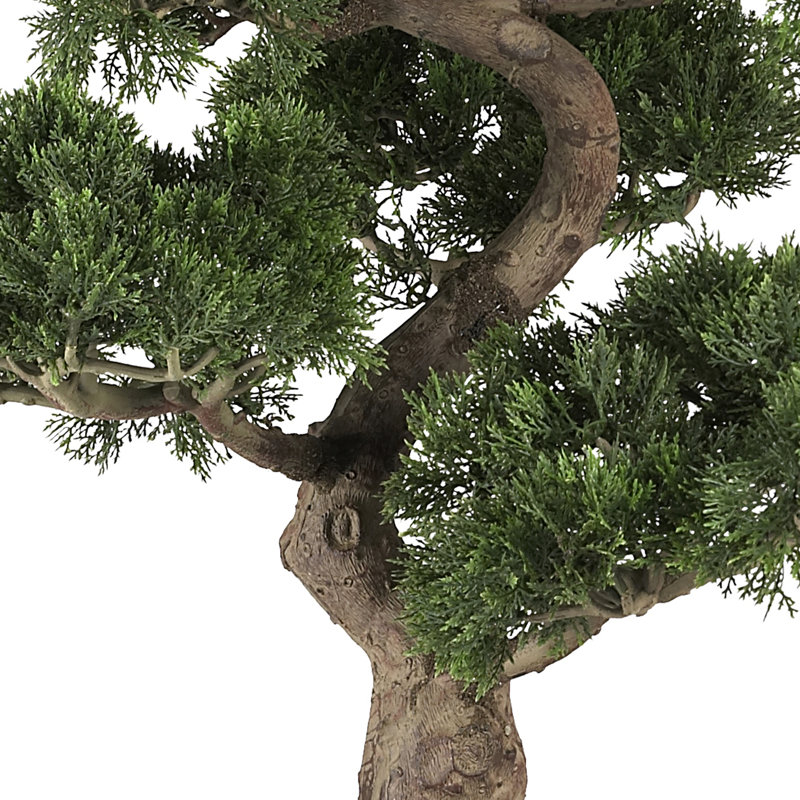 Faux Cedar Plant in Planter, 36" H x 18" W x 18" D