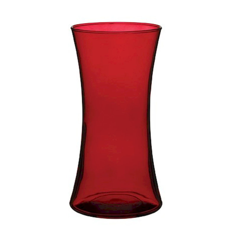 Glass Table Vase, Red