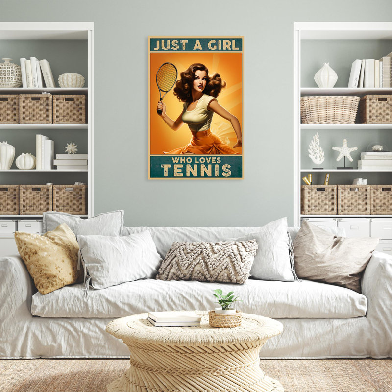 «Hippen Just A Girl Who Loves Tennis», impression sur toile, H 36 po x l 24 po x P 1,25 po