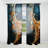 Gold Teal Abstract Spirals II - Modern Curtain - Velvet Room Darkening - 1 Panel-107831813