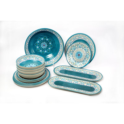 Mauricio 15 Piece Melamine Dinnerware Set - Service for 4
