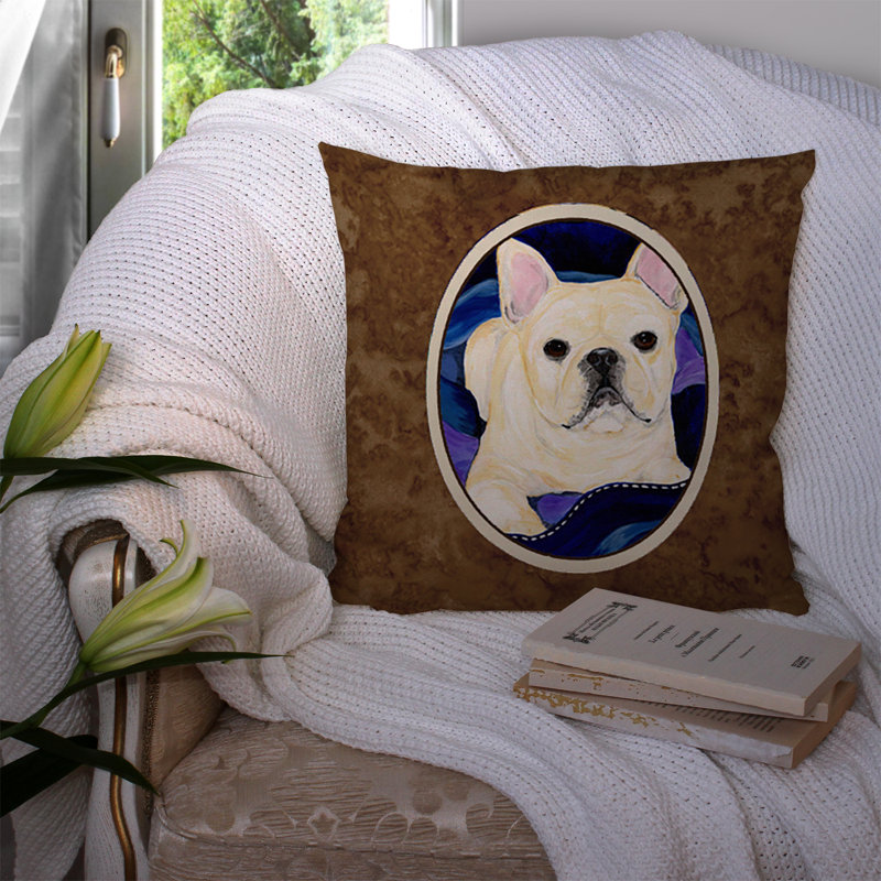 Coussin décoratif intérieur/extérieur français bouledogue