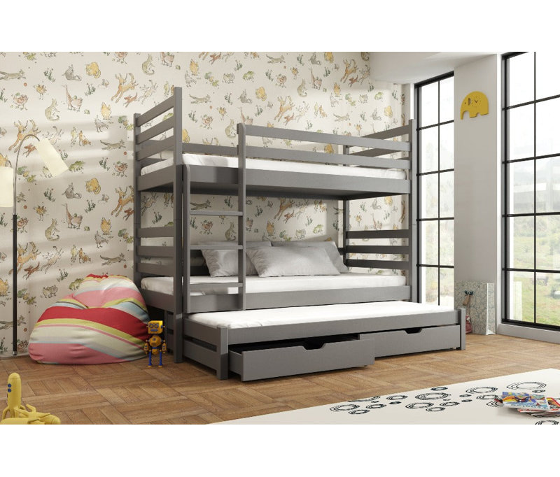 Tombolo Bunk Bed with Storage Included with Built-in Ladder Included with Trundle Included