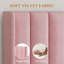 Cadre de lit double, cadre de lit tapissier en velours avec tête de lit à oreilles, 2 tiroirs de rangement, aucun sommier nécessaire, rose-21769987-21769995