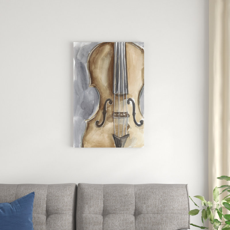 Étude d'instruments d'aquarelle IV, H 30 po x l 20 po x P 1,25 po