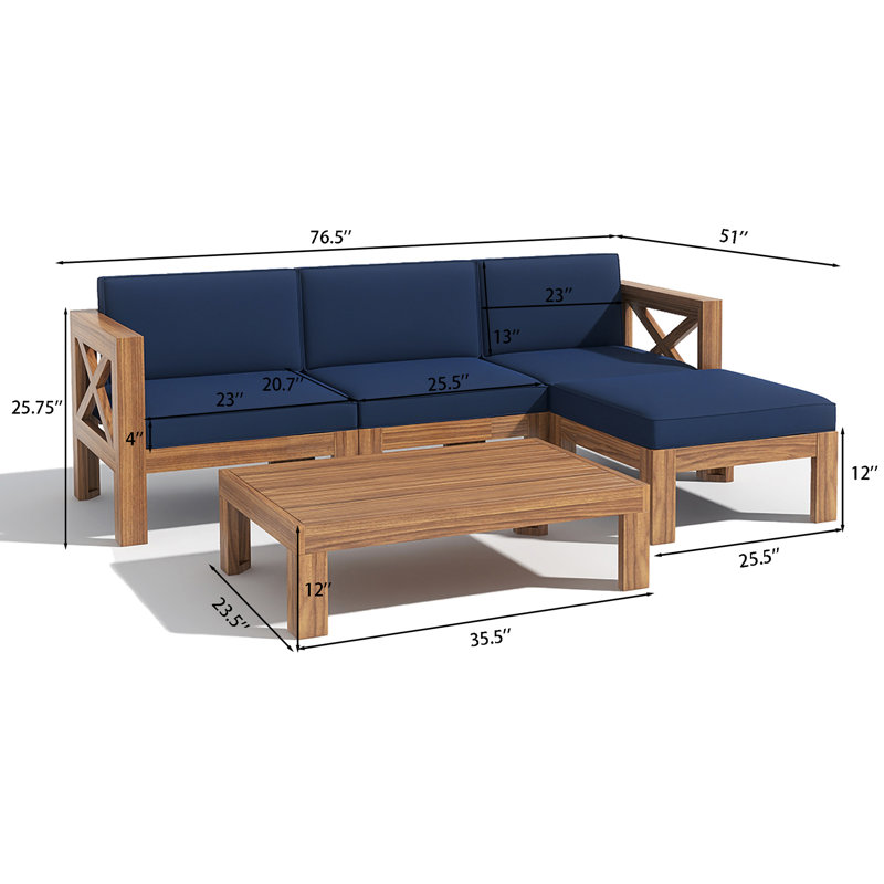 Ensemble modulaire d'extérieur 76,5 po Dahal