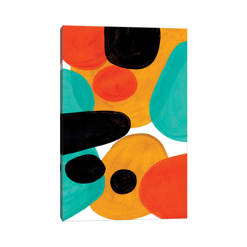 Teal Rolie Polie Olie by EnShape - Wrapped Canvas Print, 20.32 cm H x 30.48 cm W