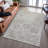 Premium Machine Washable Wayne AMF1102 Damask Rug-1815505088