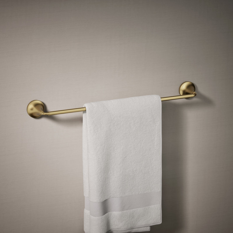 Tone Towel Bar, 24"W, Vibrant Brushed Moderne Brass