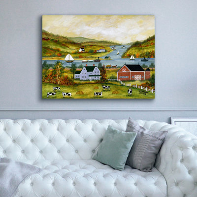  'Hudson River In Autumn' by JL Munro Canvas Wall Art, 54" x 40"