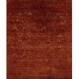 Seville Hand Knotted Area Rug in Paprika/Gray