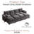 130'' 4-Seat Chenille Sectional With Four Ottomans-478599837