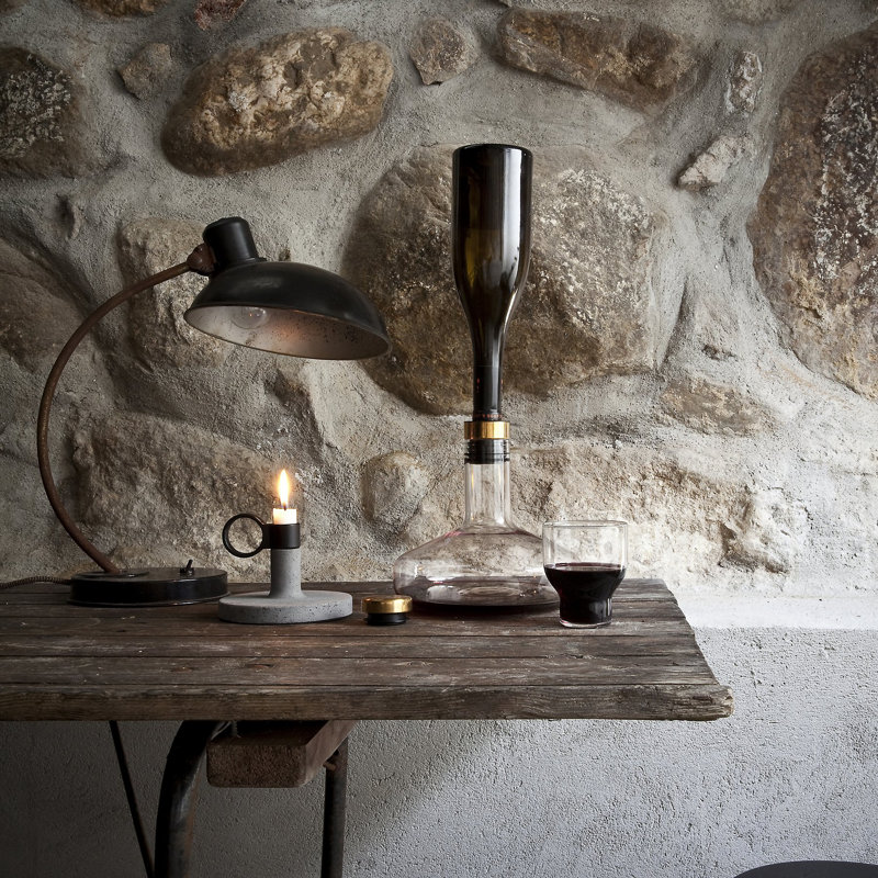 Norm Architects Wine Decanter, Clear/Brass