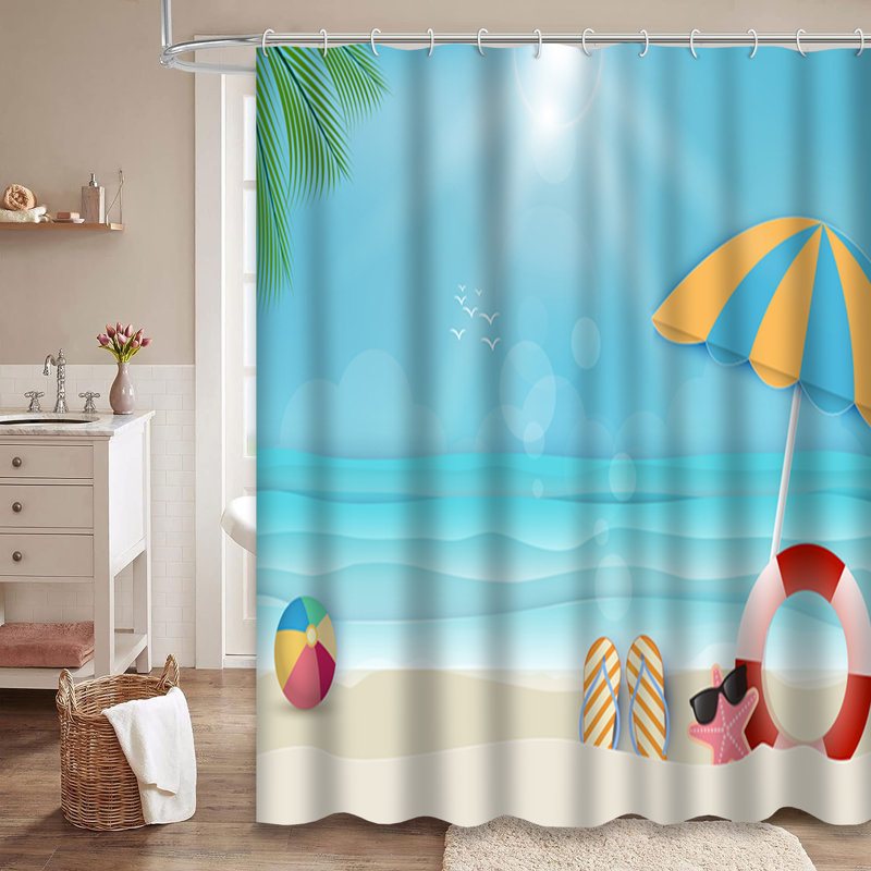 Rideau de douche Summer Beach, L 72 po x l 72 po