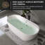 67" Freestanding Whirlpool Massage Bathtub, Acrylic Soaking Jetted Tub with Hydromassage Spa, LED Colour Therapy Ligh