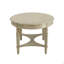 Table basse ovale avec tablette inférieure