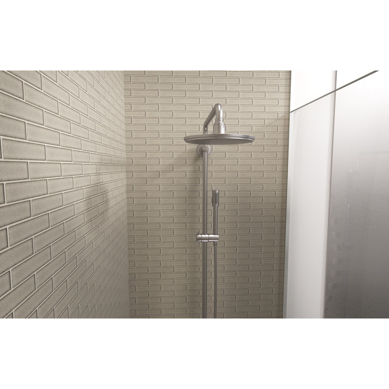 Seni 1 in. x 4 in. Glossy Porcelain Tile, Pumice